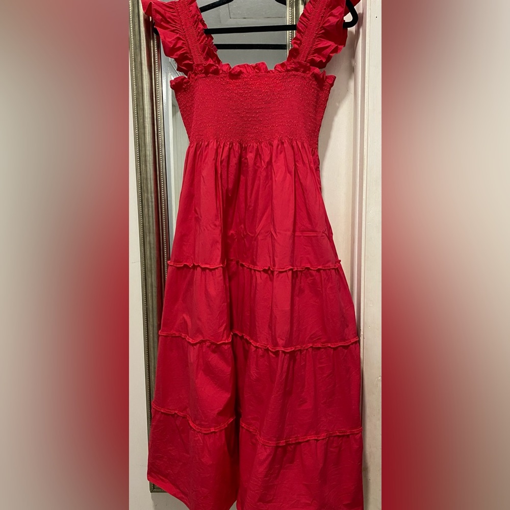 Hill House Home Nap Dress, Size Medium “Red Raspberry”
